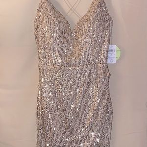 Gold Sequin Dress